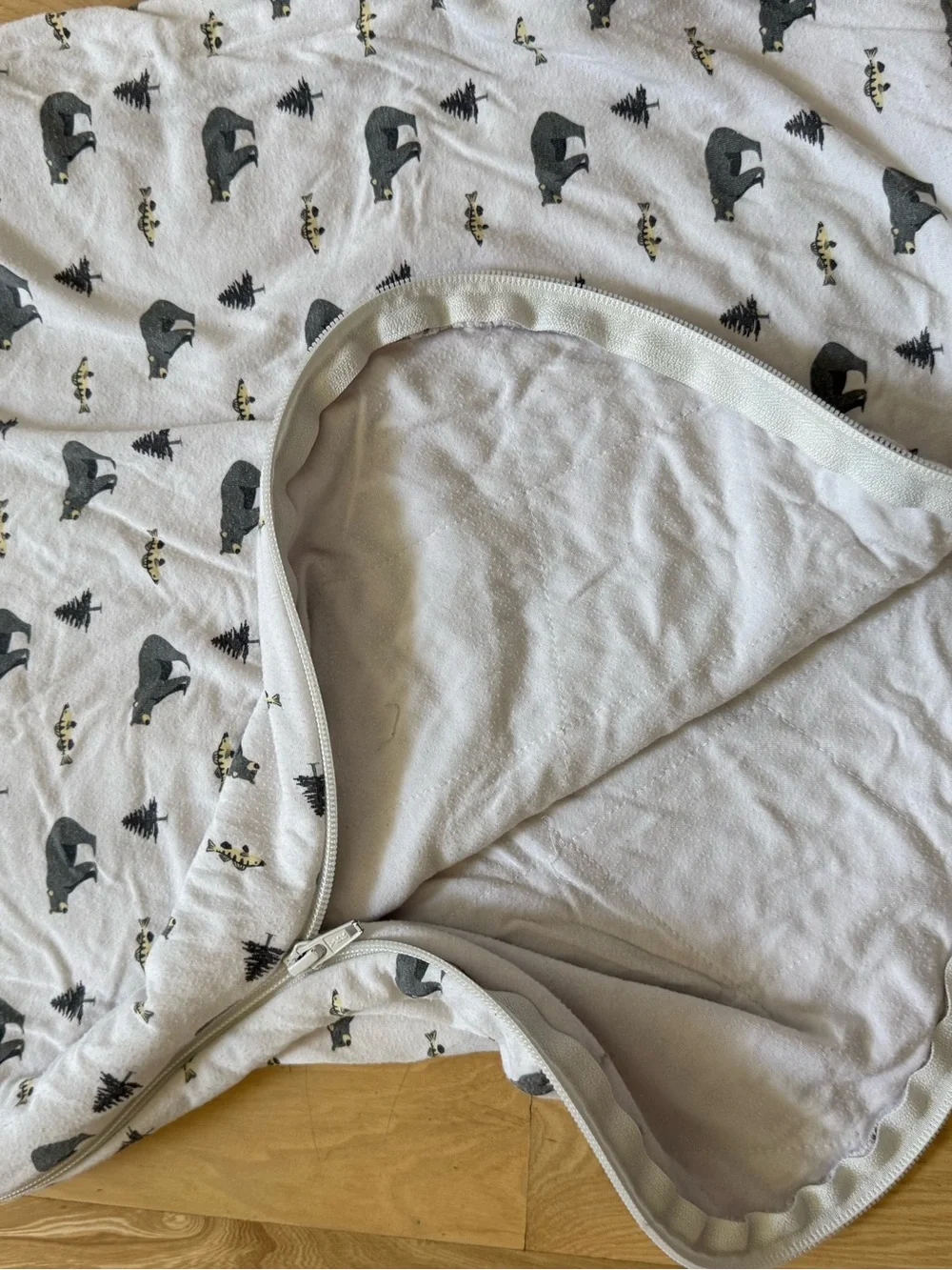 Kyte Baby Sleep Sack 1.0 tog Creek Bear/Tree/Fish Print Size 18-36 month